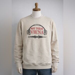 Not Today Vecna Embroidered Sweatshirt Crewneck Stranger Things NEW Large
